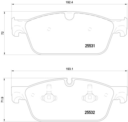 A.B.S. P 50 112 BREMBO Bremsbelagsatz, Scheibenbremse